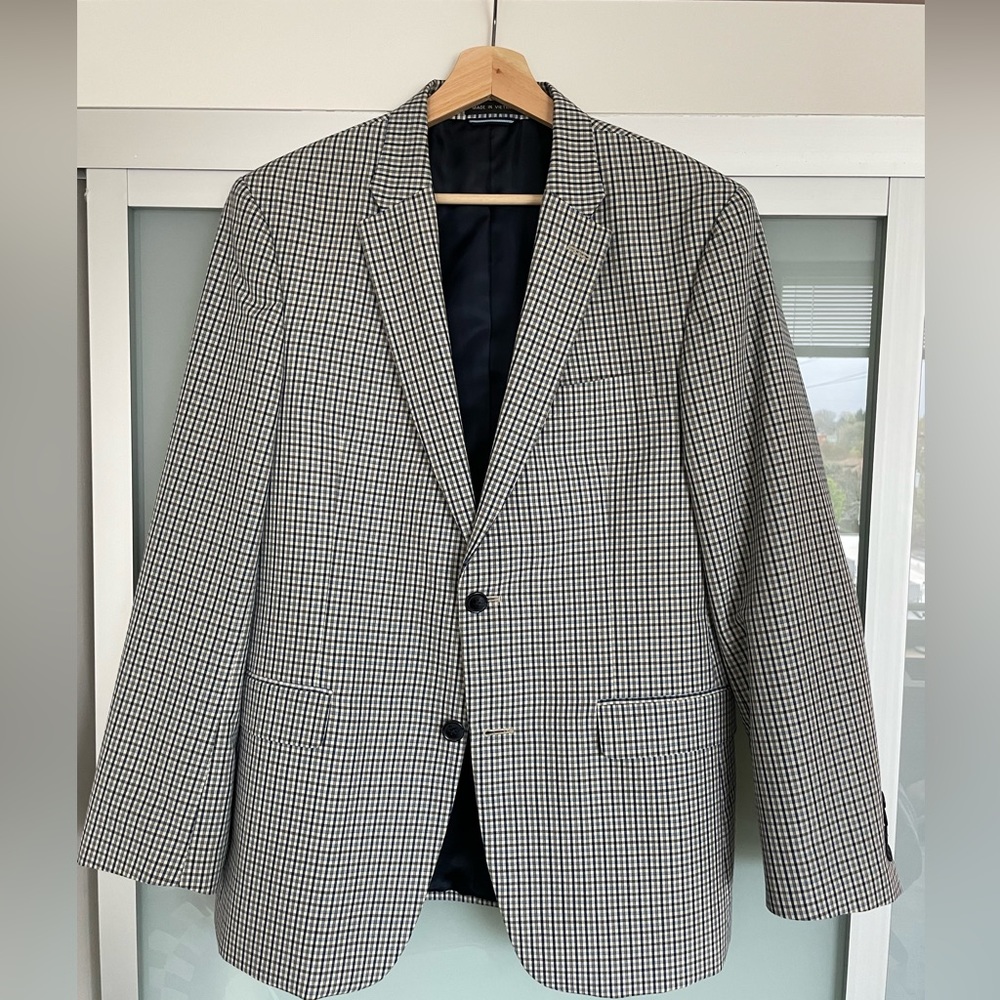 Tommy Hilfiger blue/grey sport coat/blazer.
